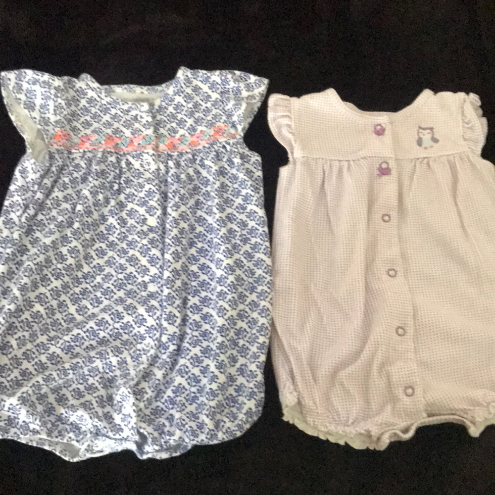 Two Carter’s rompers